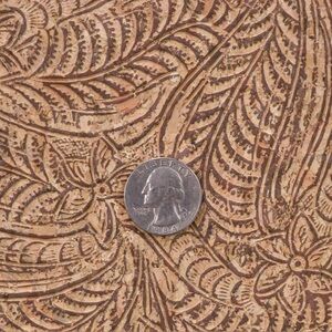 Sallie Tomato cork fabric || embossed paisley natural tone cork || NWOT